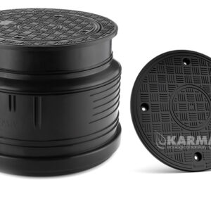 Putdeksel rond 400mm manchetmof, open rooster