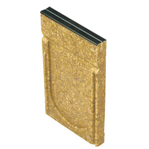 Anrin eindstuk, poly-beton, KE-100, zwarte rand, 25 x 13,6cm