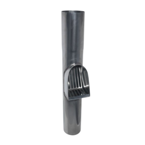 Zink bladvanger 80mm, met RVS rooster